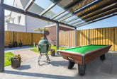 Cry Wolf Outdoor Pool Table - Dark Walnut 6Ft / 7Ft Slate Bed Pool Table - Pool Table Shop